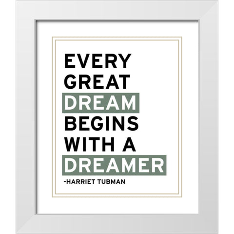 Motivation II White Modern Wood Framed Art Print with Double Matting by Wild Apple Portfolio