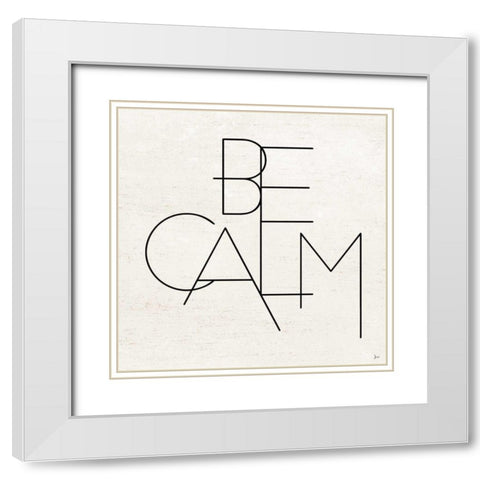 Calm I White Modern Wood Framed Art Print with Double Matting by Aiken, Jess