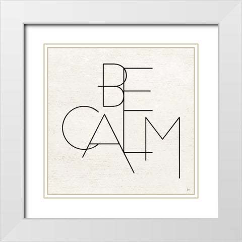 Calm I White Modern Wood Framed Art Print with Double Matting by Aiken, Jess