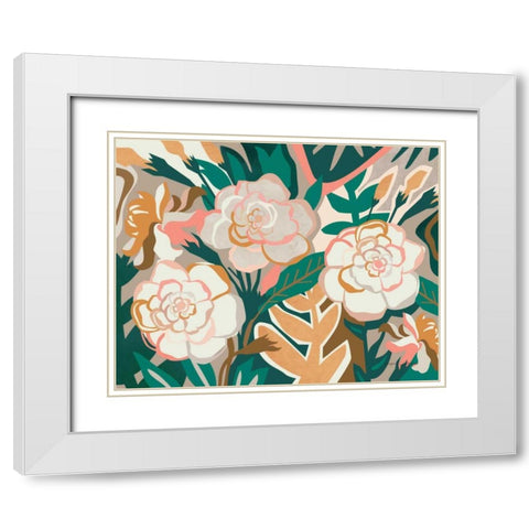 Gardenia I White Modern Wood Framed Art Print with Double Matting by Gallagher, Megan