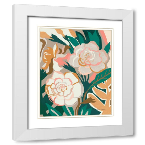 Gardenia II White Modern Wood Framed Art Print with Double Matting by Gallagher, Megan