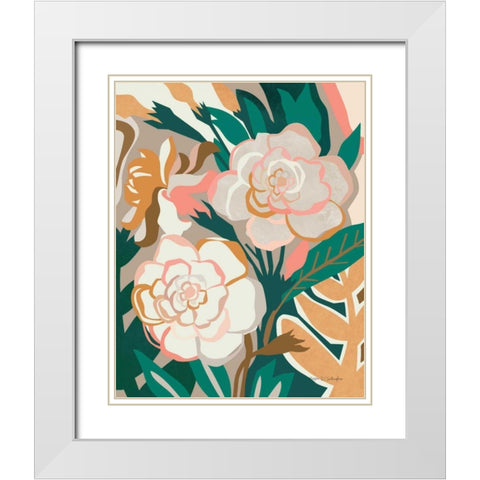 Gardenia II White Modern Wood Framed Art Print with Double Matting by Gallagher, Megan