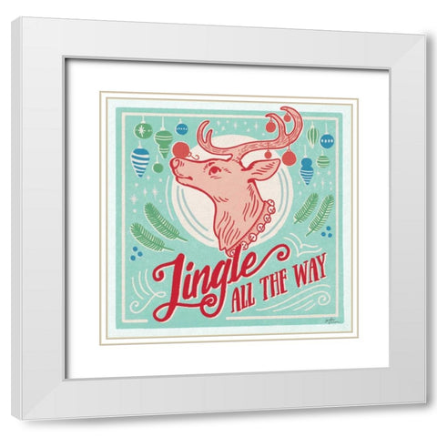 Naughty and Nice IV Bright White Modern Wood Framed Art Print with Double Matting by Penner, Janelle