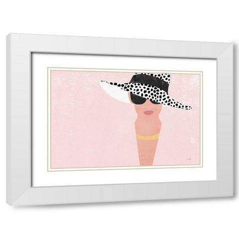 Fashion Forward Blush White Modern Wood Framed Art Print with Double Matting by Hershey, Moira