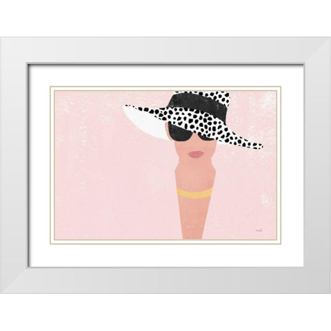 Fashion Forward Blush White Modern Wood Framed Art Print with Double Matting by Hershey, Moira