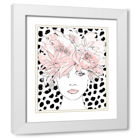Floral Figures III Blush White Modern Wood Framed Art Print with Double Matting by Tavoletti, Anne