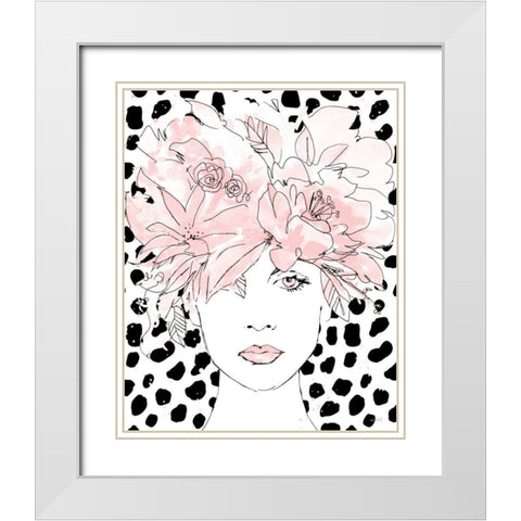 Floral Figures III Blush White Modern Wood Framed Art Print with Double Matting by Tavoletti, Anne