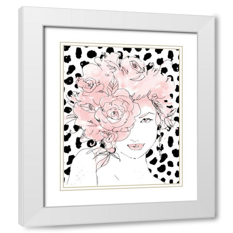 Floral Figures IV Blush White Modern Wood Framed Art Print with Double Matting by Tavoletti, Anne