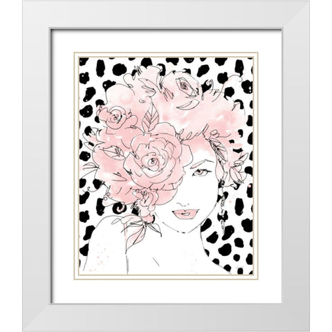 Floral Figures IV Blush White Modern Wood Framed Art Print with Double Matting by Tavoletti, Anne