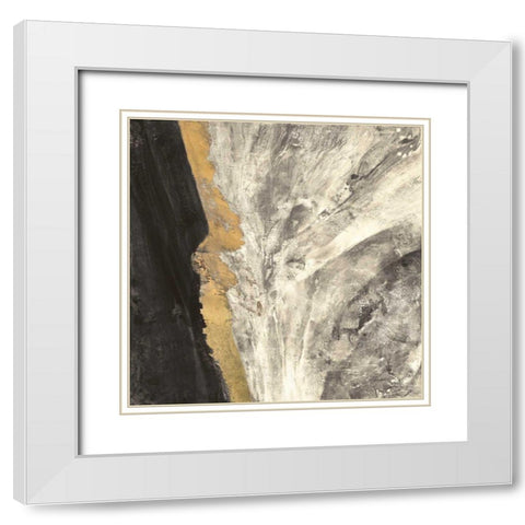 Ravine Dark White Modern Wood Framed Art Print with Double Matting by Hristova, Albena
