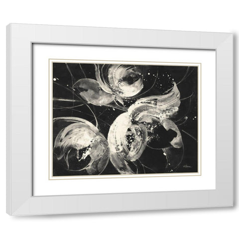 Bold II Dark White Modern Wood Framed Art Print with Double Matting by Hristova, Albena