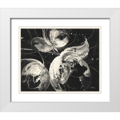 Bold II Dark White Modern Wood Framed Art Print with Double Matting by Hristova, Albena