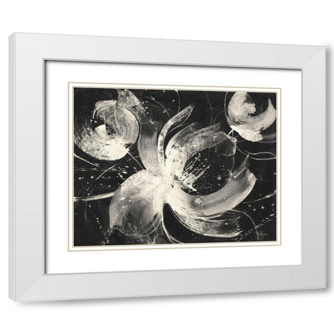 Bold III Dark White Modern Wood Framed Art Print with Double Matting by Hristova, Albena