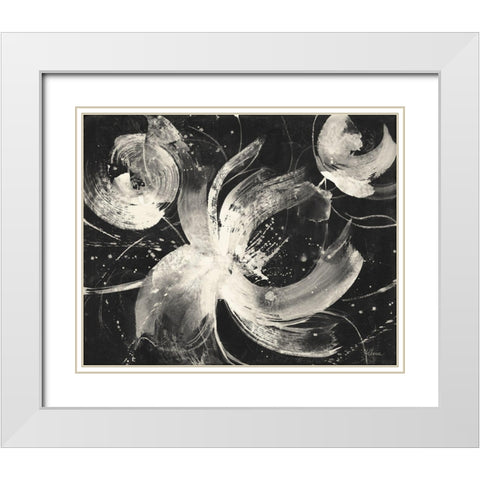 Bold III Dark White Modern Wood Framed Art Print with Double Matting by Hristova, Albena