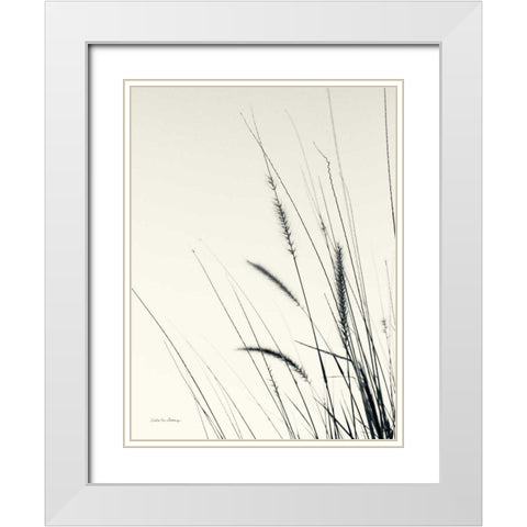Field Grasses II White Modern Wood Framed Art Print with Double Matting by Van Swearingen, Debra