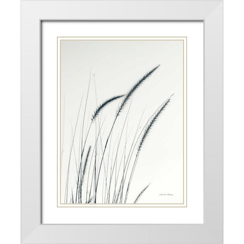 Field Grasses III White Modern Wood Framed Art Print with Double Matting by Van Swearingen, Debra