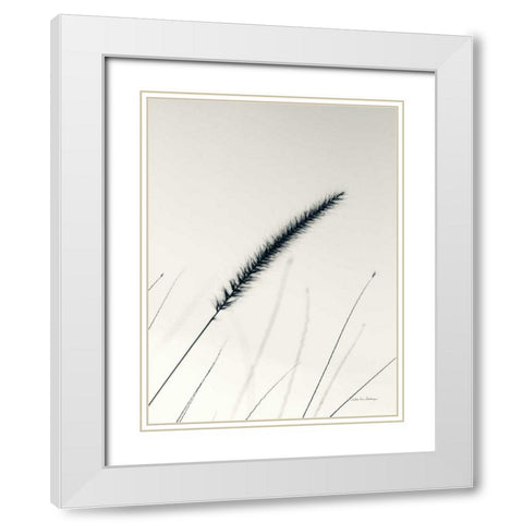 Field Grasses V White Modern Wood Framed Art Print with Double Matting by Van Swearingen, Debra