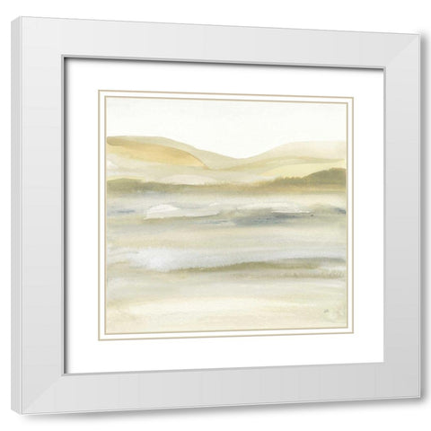 Valleyscape III White Modern Wood Framed Art Print with Double Matting by Paschke, Chris