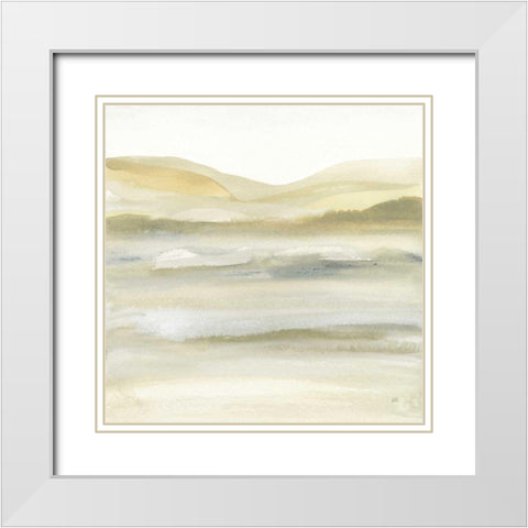 Valleyscape III White Modern Wood Framed Art Print with Double Matting by Paschke, Chris