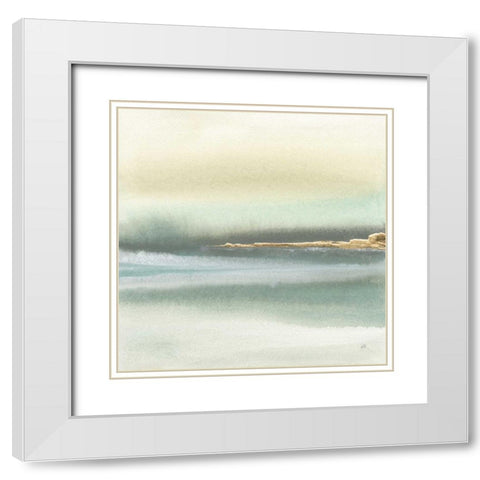 Gold Earth I White Modern Wood Framed Art Print with Double Matting by Paschke, Chris
