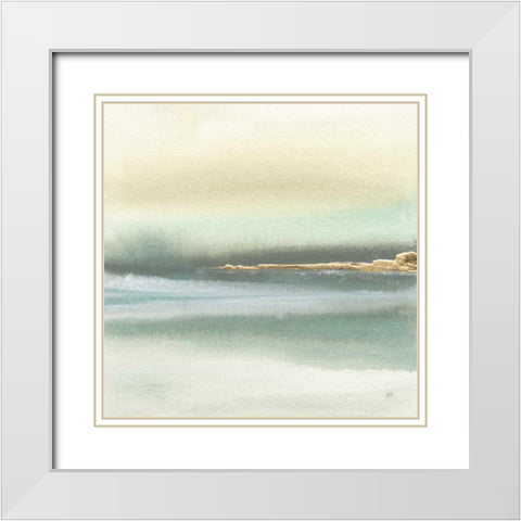 Gold Earth I White Modern Wood Framed Art Print with Double Matting by Paschke, Chris