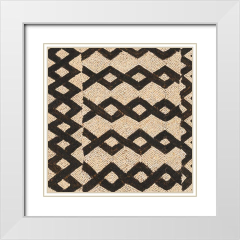 Kuba Abstract II White Modern Wood Framed Art Print with Double Matting by Schlabach, Sue