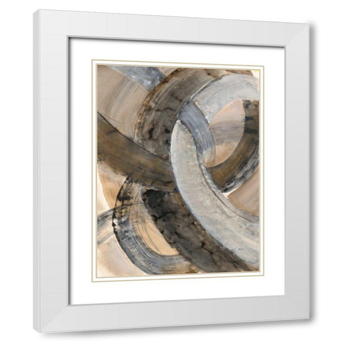 In the Mix II White Modern Wood Framed Art Print with Double Matting by Hristova, Albena
