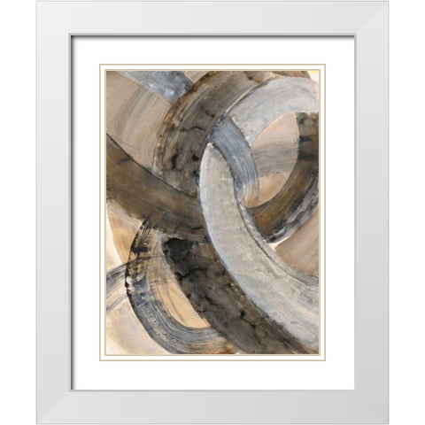 In the Mix II White Modern Wood Framed Art Print with Double Matting by Hristova, Albena