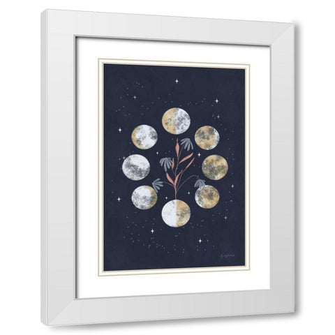 Luna I White Modern Wood Framed Art Print with Double Matting by Thorns, Becky