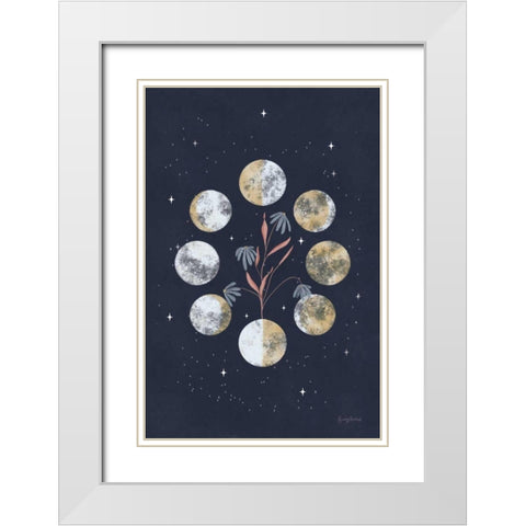 Luna I White Modern Wood Framed Art Print with Double Matting by Thorns, Becky