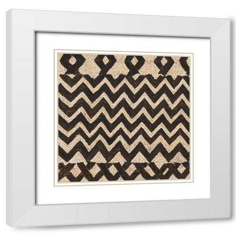 Kuba Abstract III White Modern Wood Framed Art Print with Double Matting by Schlabach, Sue