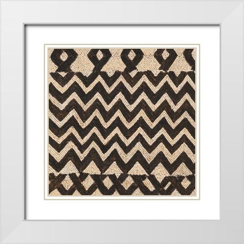 Kuba Abstract III White Modern Wood Framed Art Print with Double Matting by Schlabach, Sue