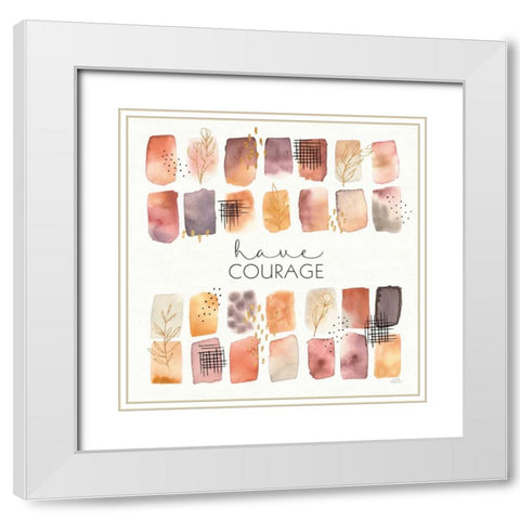 Desert Blooms VII White Modern Wood Framed Art Print with Double Matting by Marshall, Laura