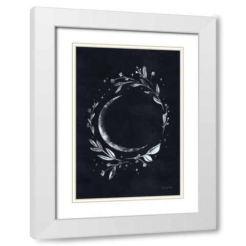 Lunar I White Modern Wood Framed Art Print with Double Matting by Thorns, Becky