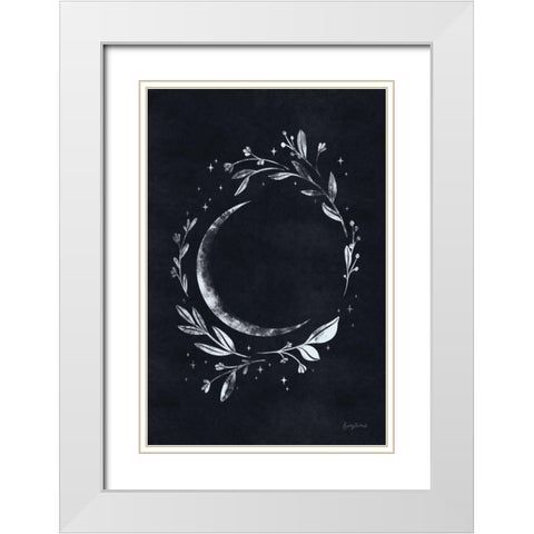 Lunar I White Modern Wood Framed Art Print with Double Matting by Thorns, Becky