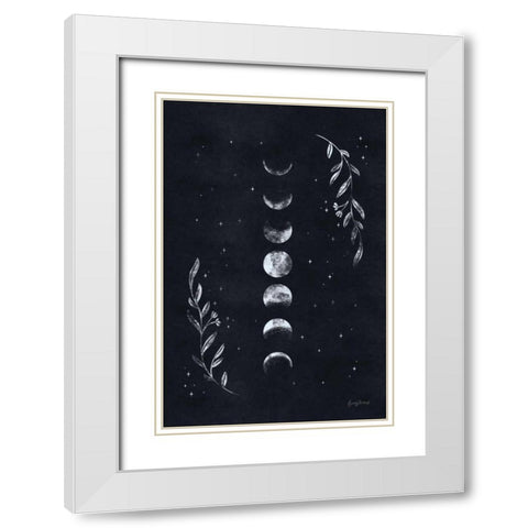 Lunar II White Modern Wood Framed Art Print with Double Matting by Thorns, Becky