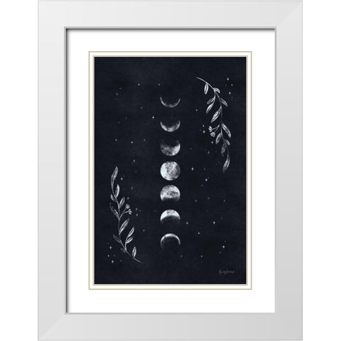 Lunar II White Modern Wood Framed Art Print with Double Matting by Thorns, Becky