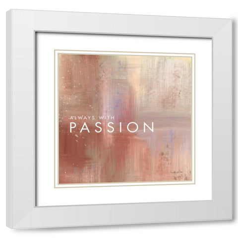 Passion White Modern Wood Framed Art Print with Double Matting by Charro, Mercedes Lopez
