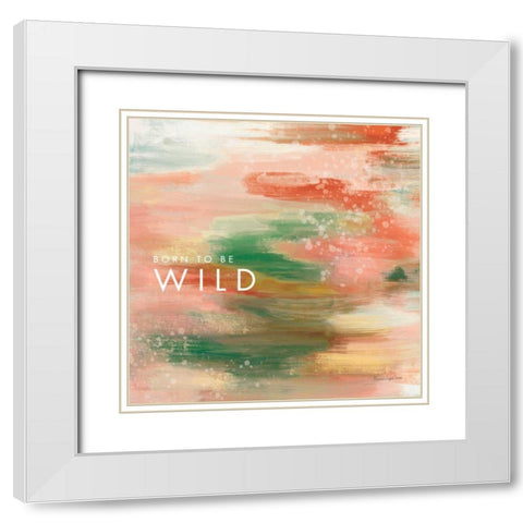 Wild White Modern Wood Framed Art Print with Double Matting by Charro, Mercedes Lopez