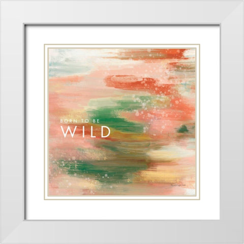 Wild White Modern Wood Framed Art Print with Double Matting by Charro, Mercedes Lopez