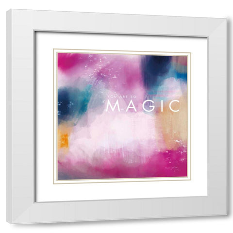 Magic White Modern Wood Framed Art Print with Double Matting by Charro, Mercedes Lopez