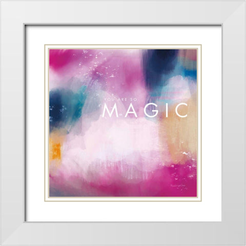 Magic White Modern Wood Framed Art Print with Double Matting by Charro, Mercedes Lopez