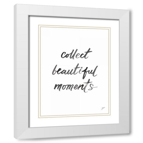 Collect Beautiful Moments White Modern Wood Framed Art Print with Double Matting by Panganiban, Karyn