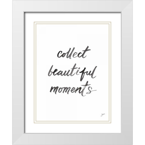 Collect Beautiful Moments White Modern Wood Framed Art Print with Double Matting by Panganiban, Karyn