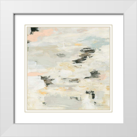 Steps on Stones I Boho White Modern Wood Framed Art Print with Double Matting by Vassileva, Silvia