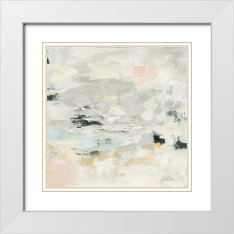 Steps on Stones II White Modern Wood Framed Art Print with Double Matting by Vassileva, Silvia