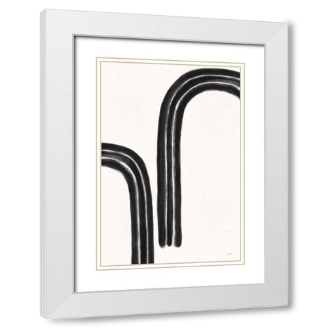 BW Rainbow II White Modern Wood Framed Art Print with Double Matting by York, Leah