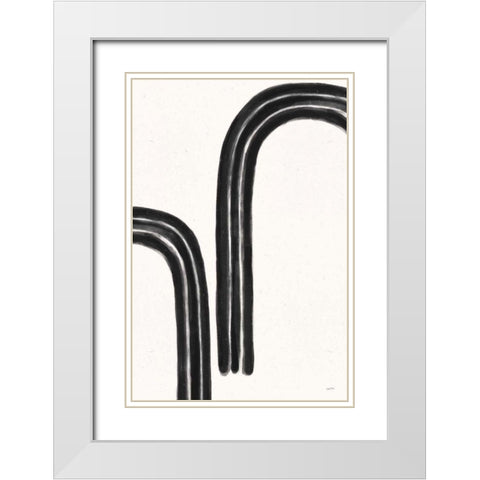 BW Rainbow II White Modern Wood Framed Art Print with Double Matting by York, Leah