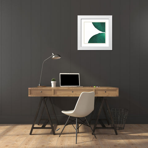 Pools of Green III White Modern Wood Framed Art Print with Double Matting by Rhue, Piper