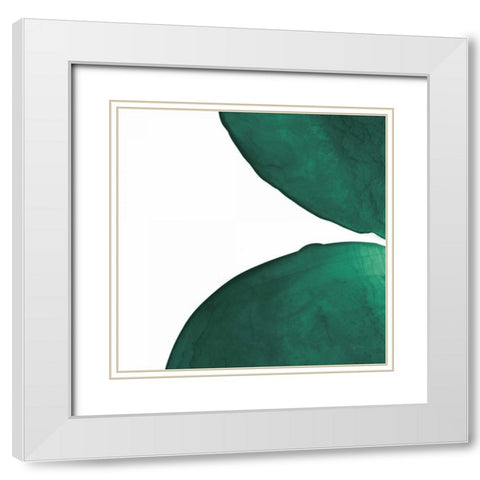 Pools of Green III White Modern Wood Framed Art Print with Double Matting by Rhue, Piper